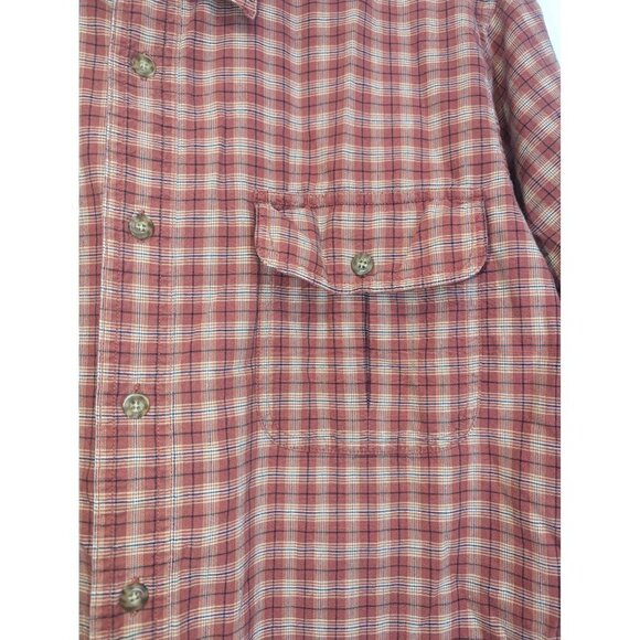Cabela's Button Up Shirt Mens Medium Short Sleeve Multi-Plaid Casual 100% Cotton - Picture 2 of 4